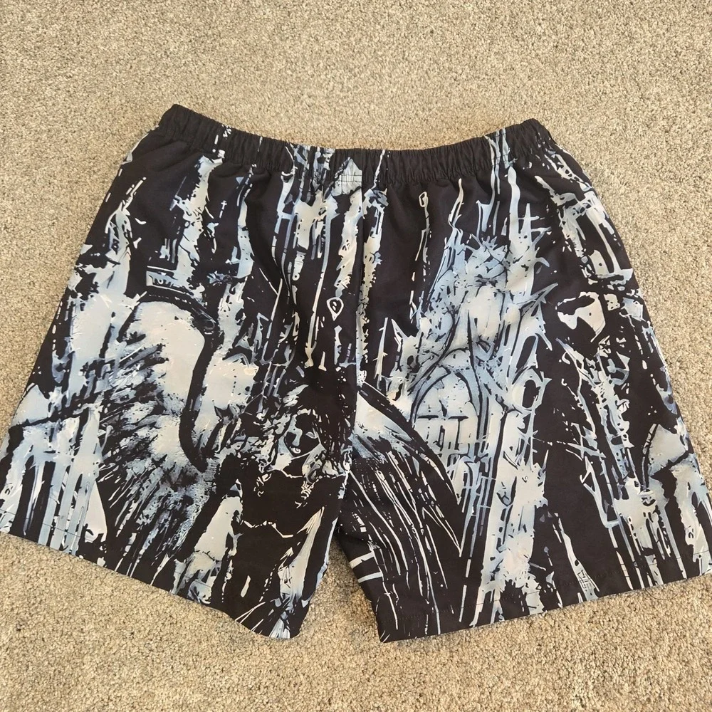 Insomnia Shorts Men‎ Size Large Nylon Multi Streetwear Embroidered Graphic